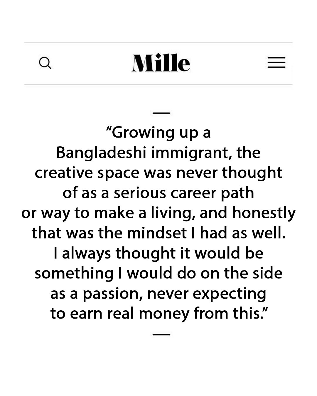 Fahmeedx Mille World Article