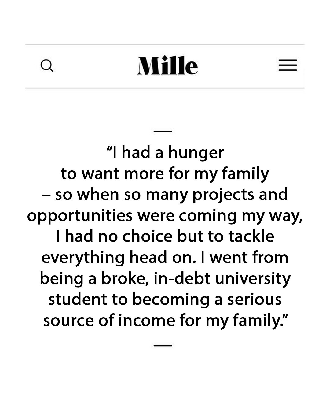 Fahmeedx Mille World Article